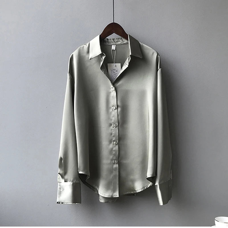Satin shirts for women