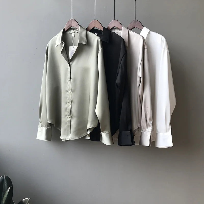 Satin shirts for women