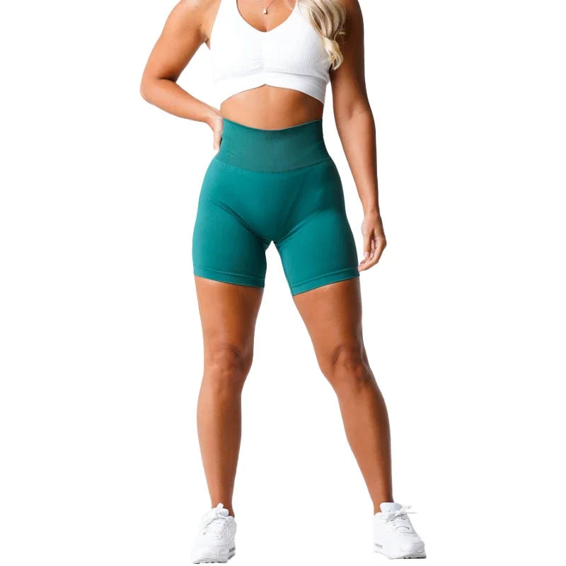 Spandex Solid Seamless Shorts