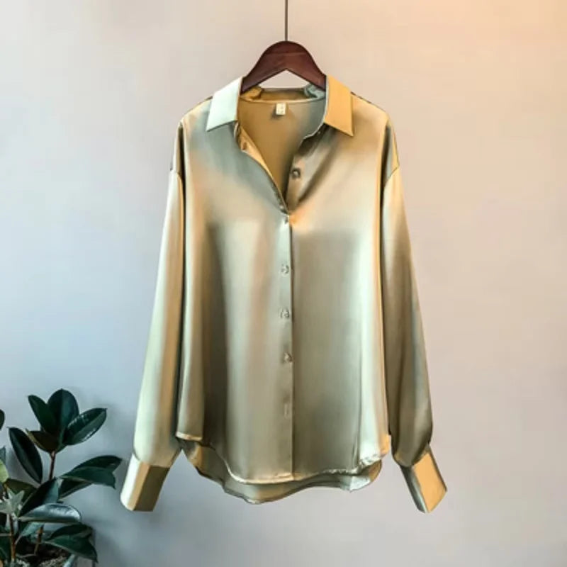 Satin shirts for women