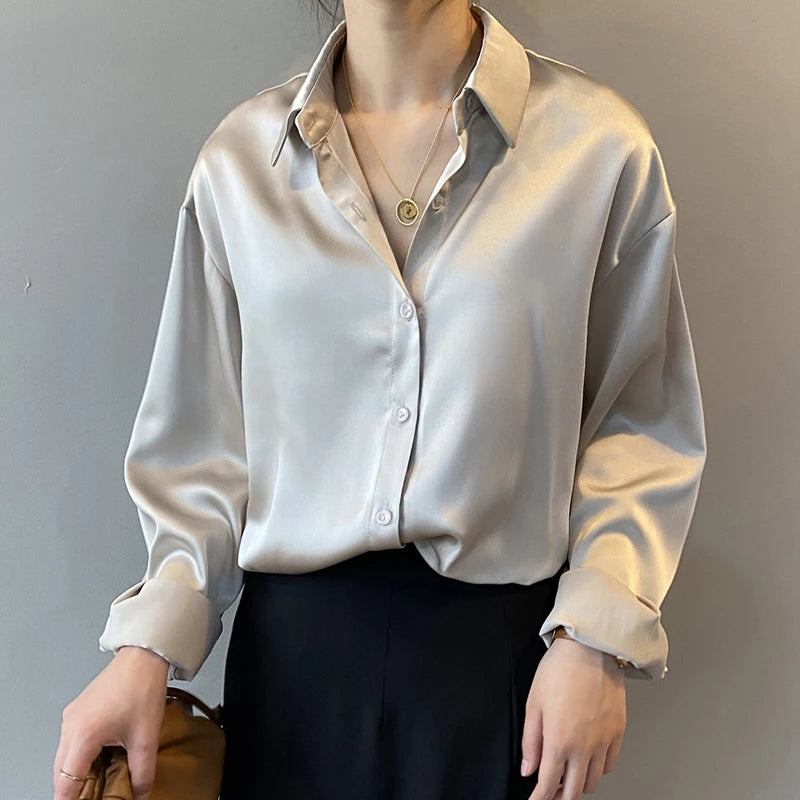 Satin shirts for women